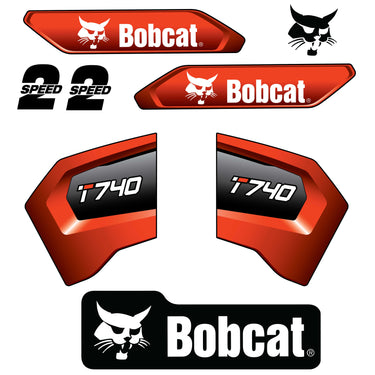 FITS T740 BOBCAT TRACK LOADER REPLACEMENT DECALS - OUTDOOR DURABLE LAMINATED